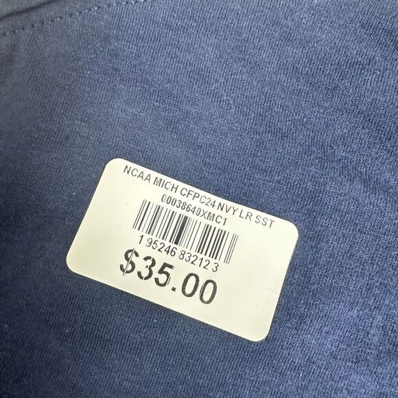 NWT NIKE Navy Blue Univ of Michigan 2023 Basketball Champions T-Shirt - Size XXL - Picture 4 of 6